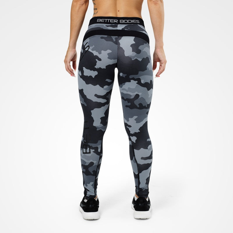 Better Bodies Camo Long Tights - Grey Camo