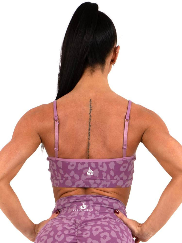 Ryderwear Animal Sports Bra - Leopard Purple