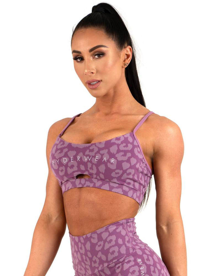 Ryderwear Animal Sports Bra - Leopard Purple