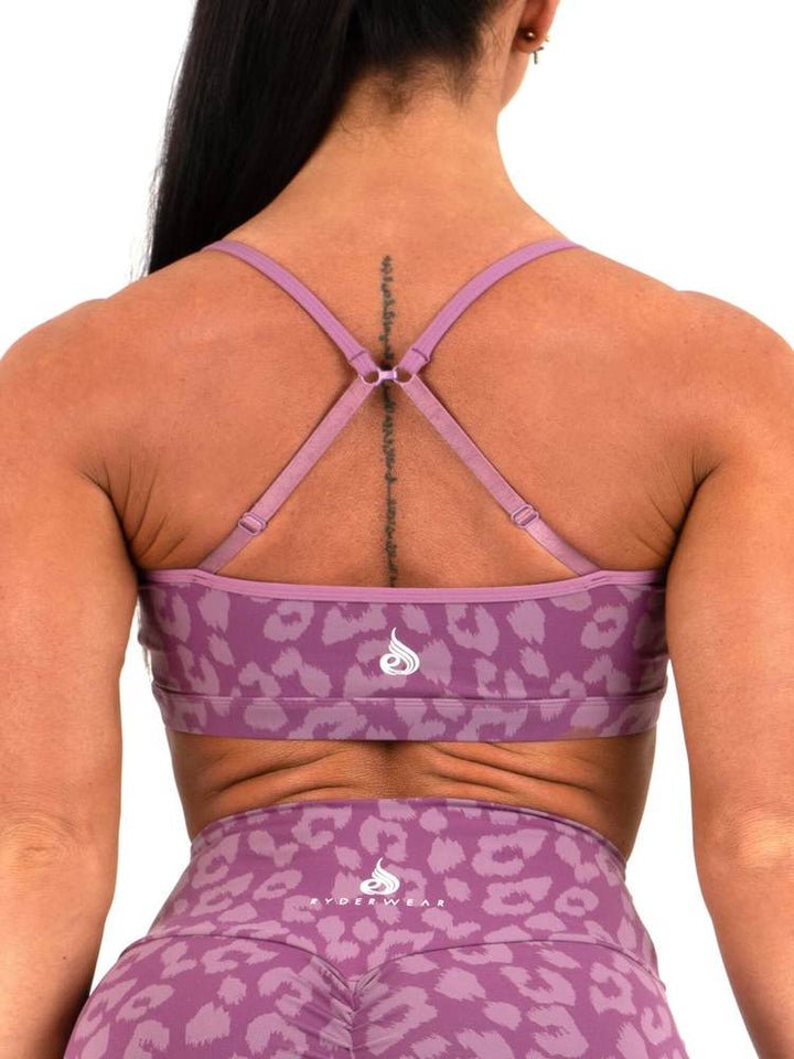 Ryderwear Animal Sports Bra - Leopard Purple