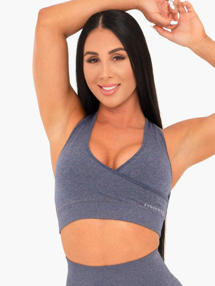 Ryderwear Geo Seamless Sports Bra - Navy