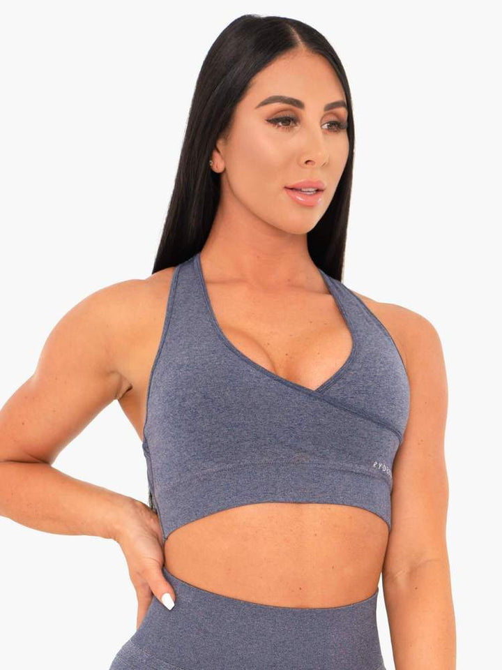 Ryderwear Geo Seamless Sports Bra - Navy