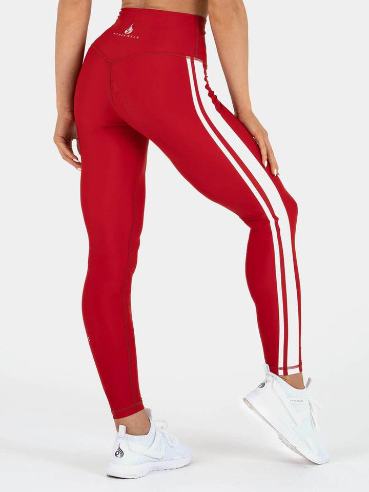 Ryderwear Stride High Waisted Leggings - Red