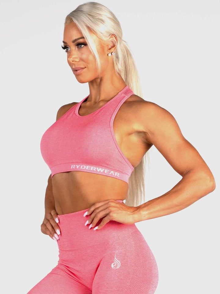 Ryderwear Seamless Sports Bra - Coral Marl