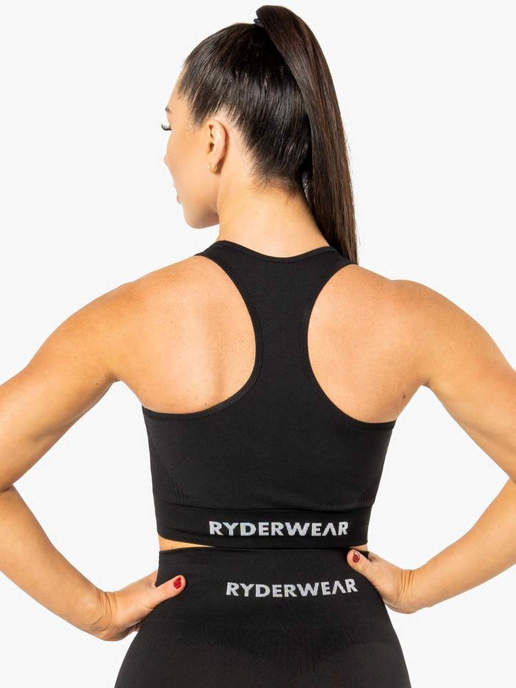 Ryderwear Electra Seamless Crop - Black