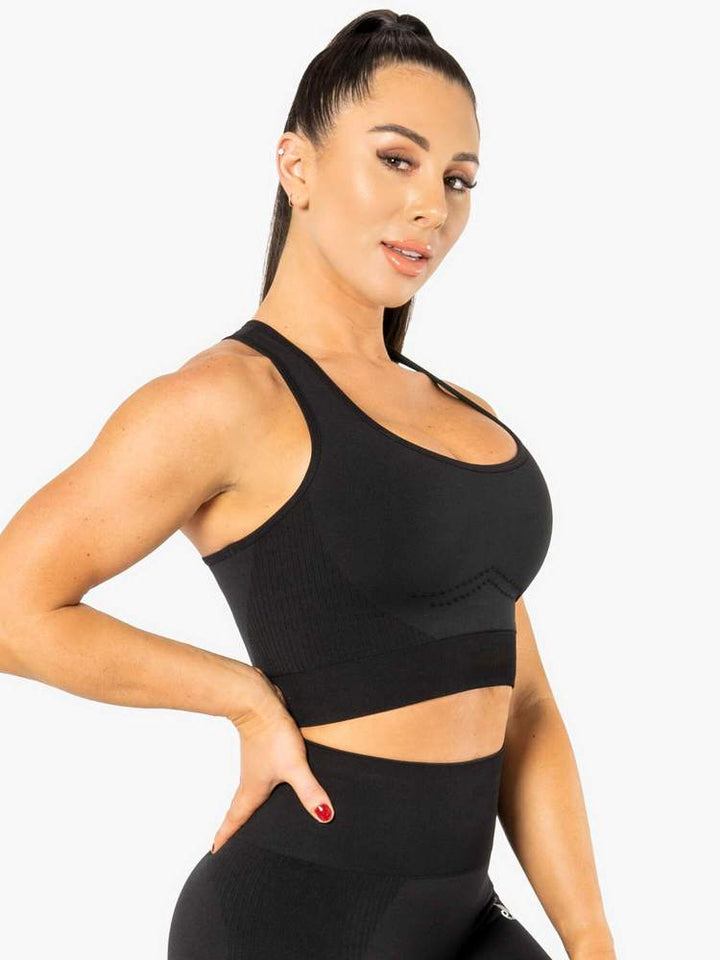 Ryderwear Electra Seamless Crop - Black