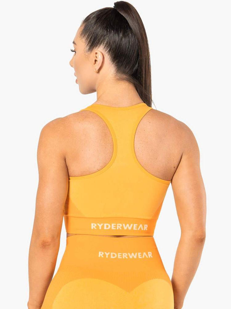 Ryderwear Electra Seamless Crop - Electric Yellow