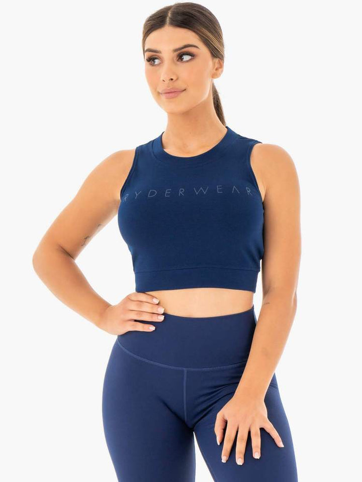 Ryderwear Motion Crop Top - Navy