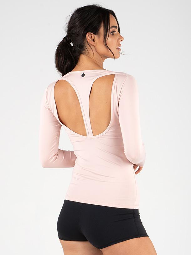 Ryderwear Cut Out Long Sleeve Top - Nude