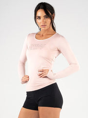 Ryderwear Cut Out Long Sleeve Top - Nude