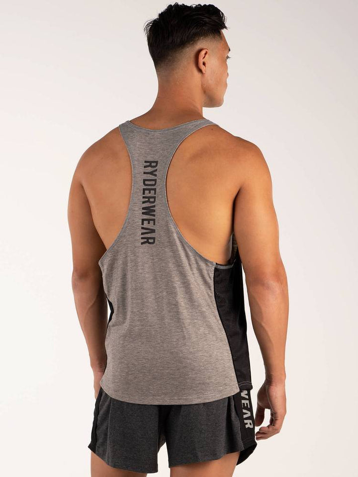 Ryderwear BSX Stringer T-Back - Grey Marle