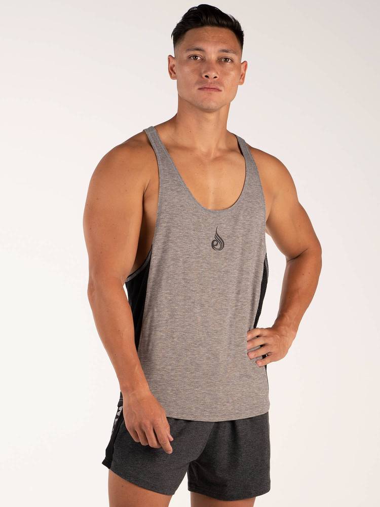 Ryderwear BSX Stringer T-Back - Grey Marle