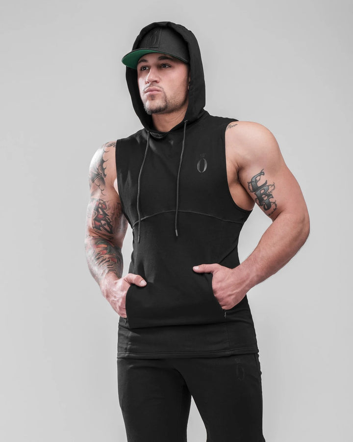 HERA x HERO DLUXX Sleeveless Hoodie - Black