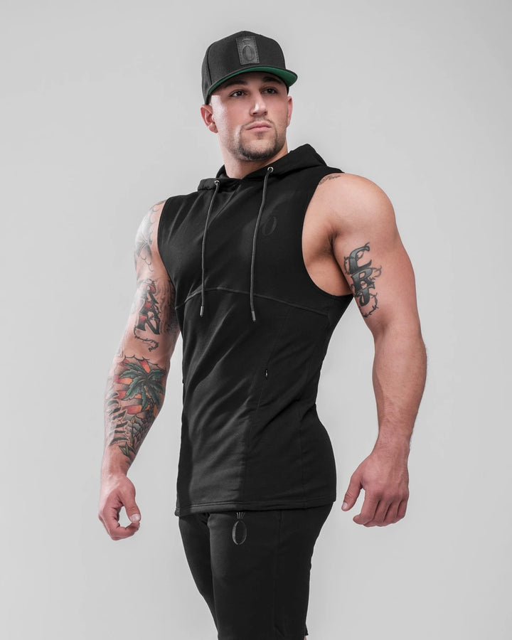 HERA x HERO DLUXX Sleeveless Hoodie - Black