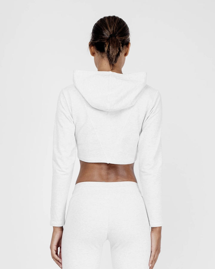 HERA x HERO Lea Crop Hoodie - Light Grey