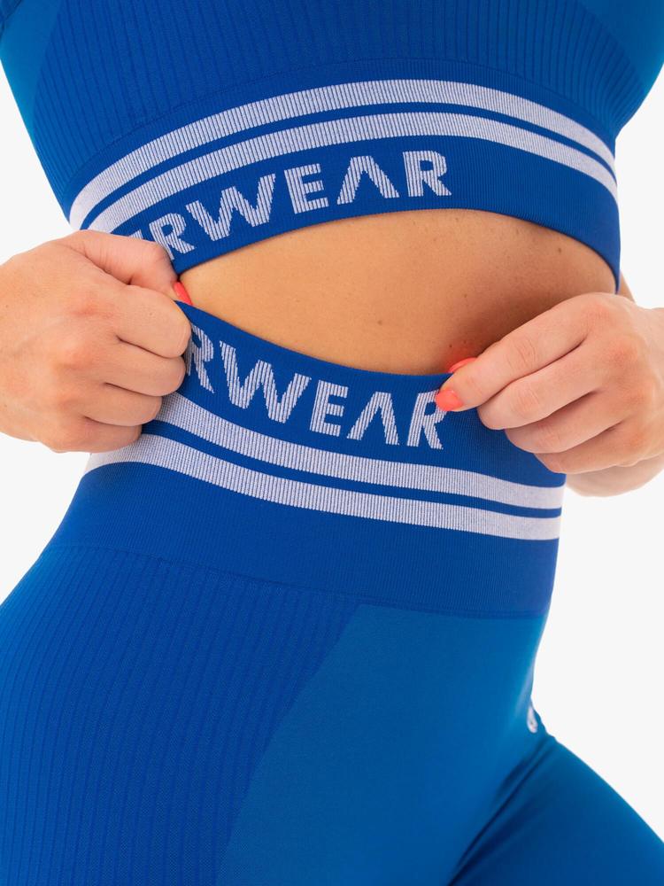 Ryderwear Freestyle Seamless High Waisted Leggings - Blue