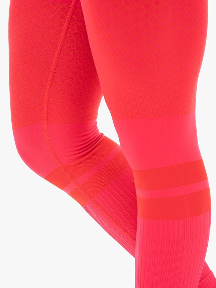 Ryderwear Freestyle Seamless High Waisted Leggings - Red