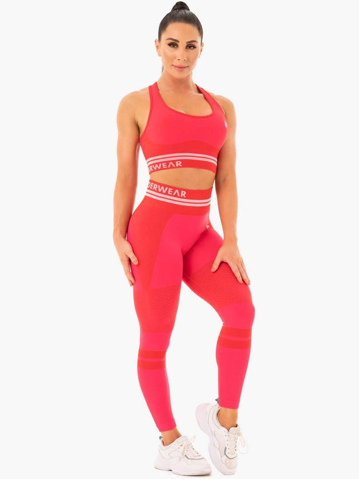 Ryderwear Freestyle Seamless High Waisted Leggings - Red