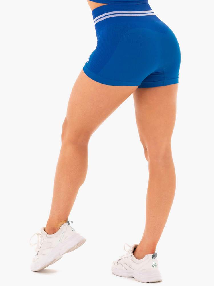 Ryderwear Freestyle Seamless High Waisted Shorts - Blue