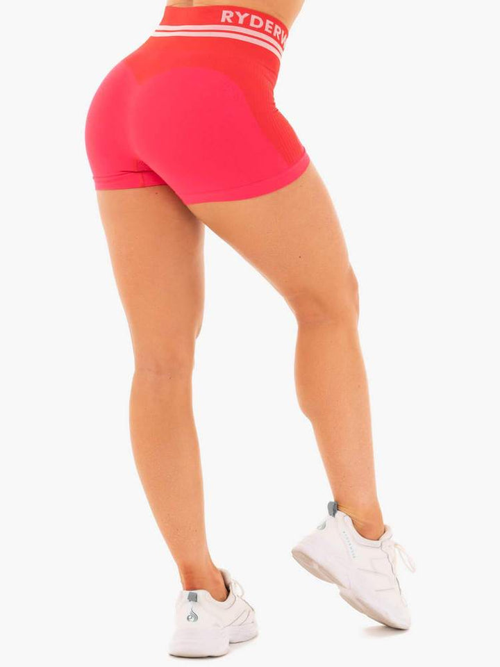 Ryderwear Freestyle Seamless High Waisted Shorts - Red