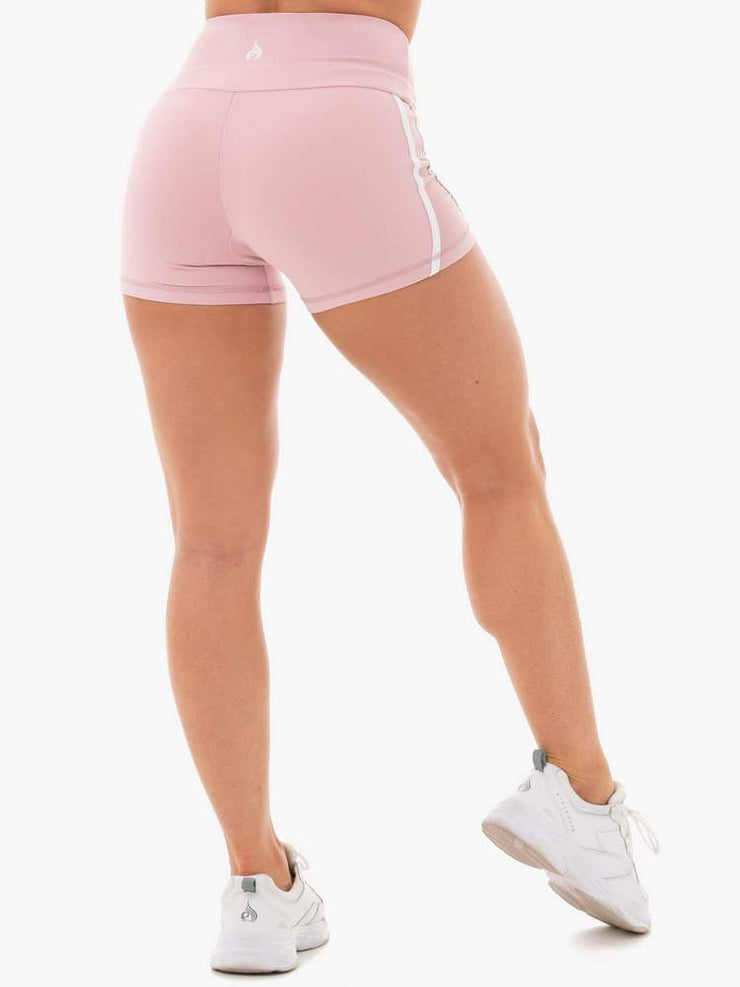 Ryderwear Collide High Waisted Booty Shorts - Dusty Pink