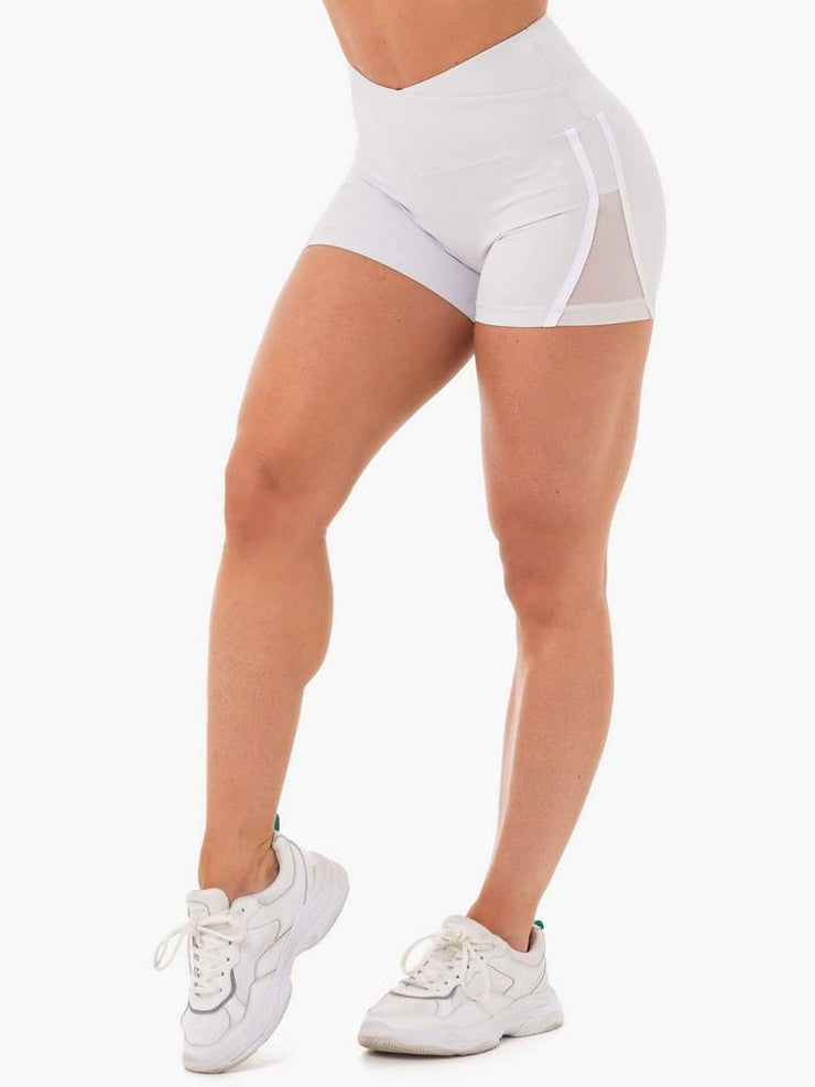 Ryderwear Collide High Waisted Booty Shorts - Pebble Grey