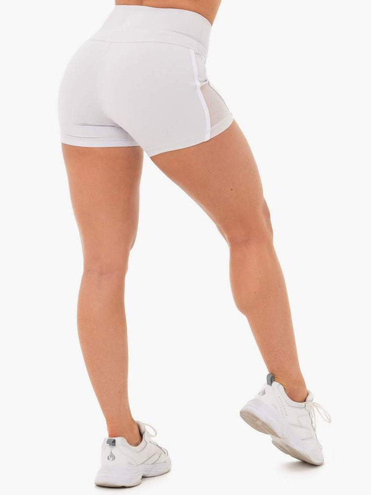 Ryderwear Collide High Waisted Booty Shorts - Pebble Grey