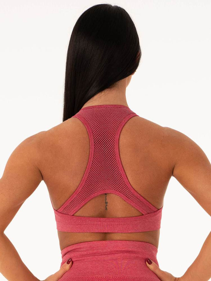 Ryderwear Seamless Sports Bra - Hot Pink Marl