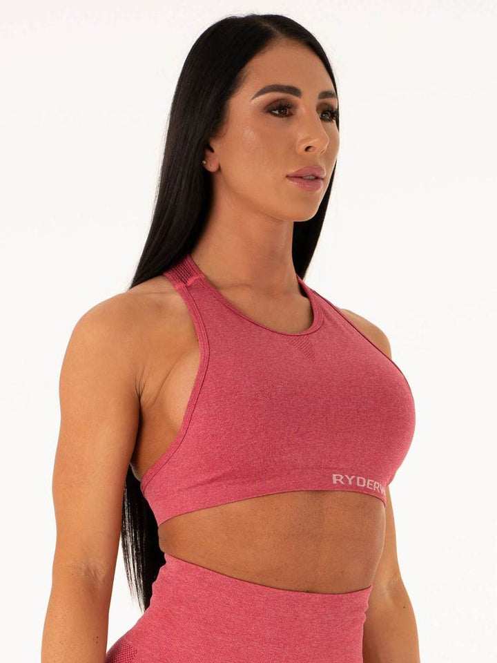 Ryderwear Seamless Sports Bra - Hot Pink Marl