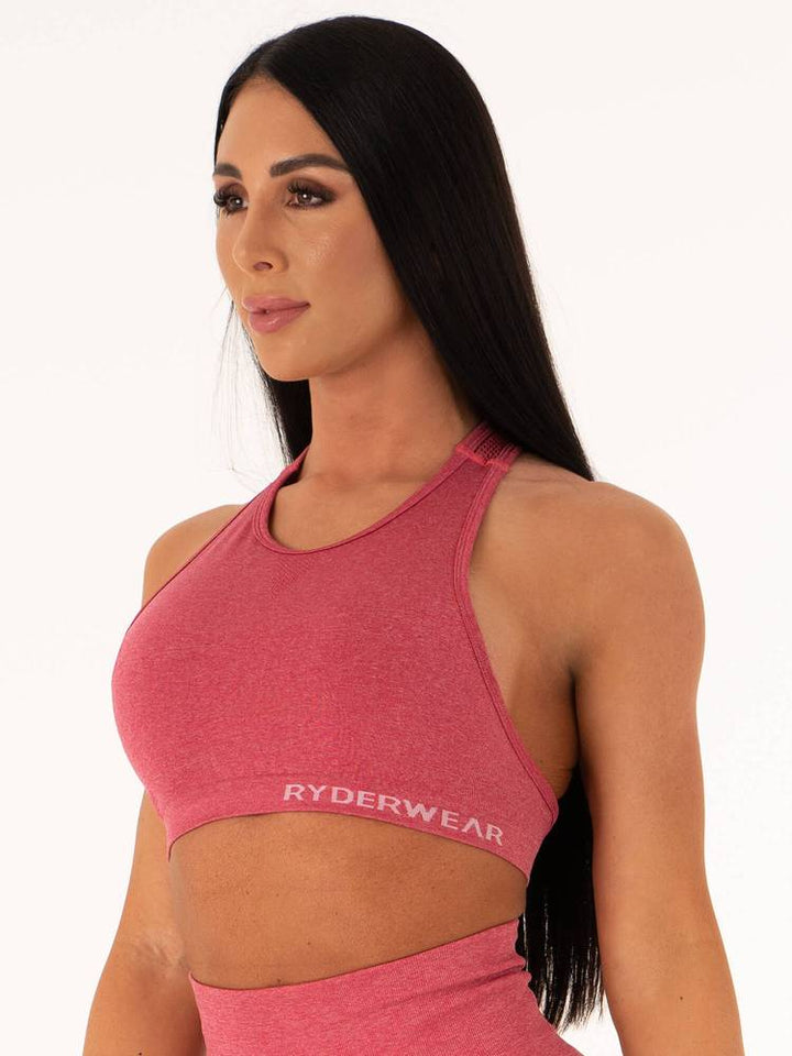 Ryderwear Seamless Sports Bra - Hot Pink Marl