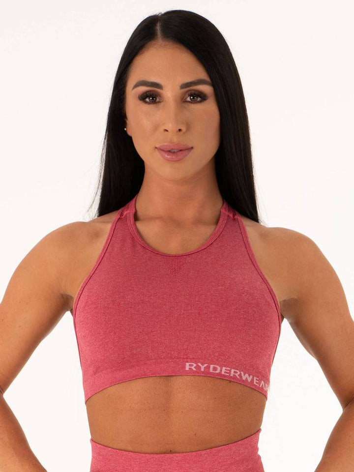 Ryderwear Seamless Sports Bra - Hot Pink Marl