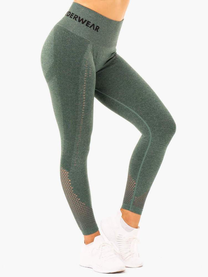 Ryderwear Seamless Staples Leggings - Forest Green Marl