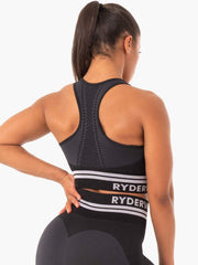 Ryderwear Freestyle Seamless Longline Sports Bra - Black