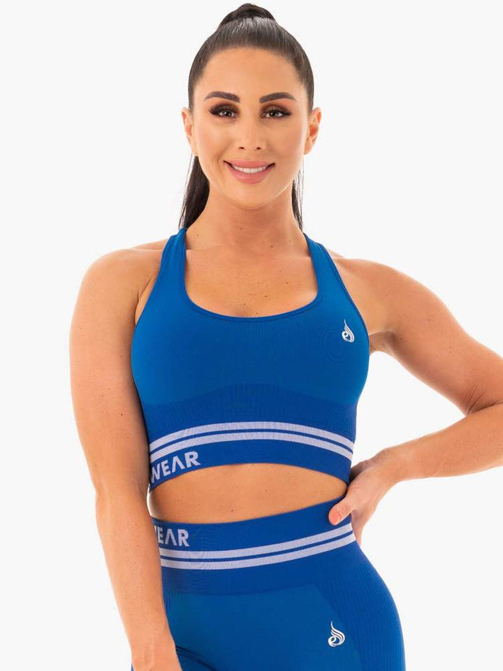 Ryderwear Freestyle Seamless Longline Sports Bra - Blue