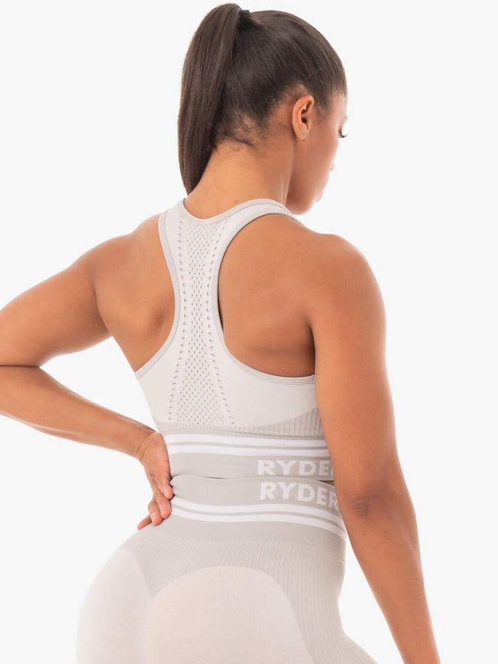 Ryderwear Freestyle Seamless Longline Sports Bra - Grey