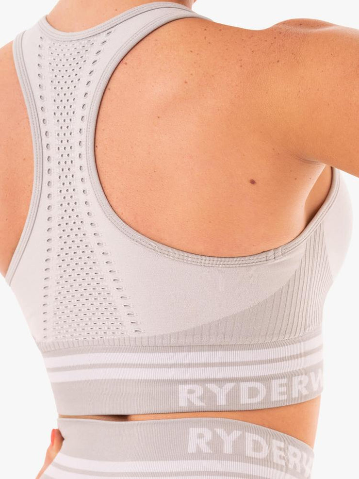 Ryderwear Freestyle Seamless Longline Sports Bra - Grey