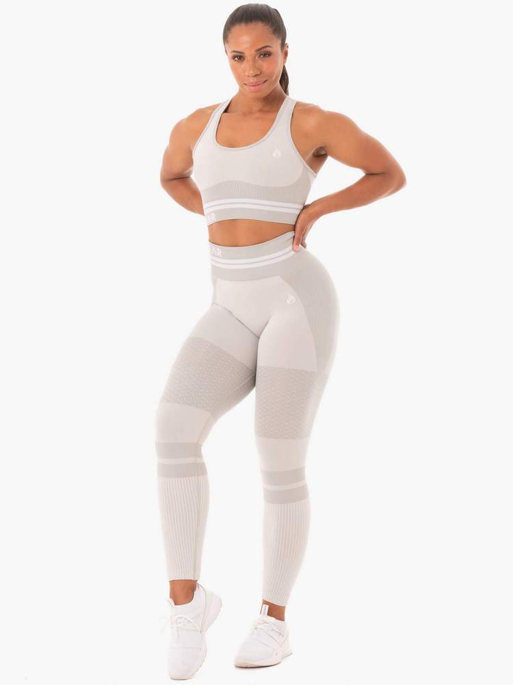 Ryderwear Freestyle Seamless Longline Sports Bra - Grey