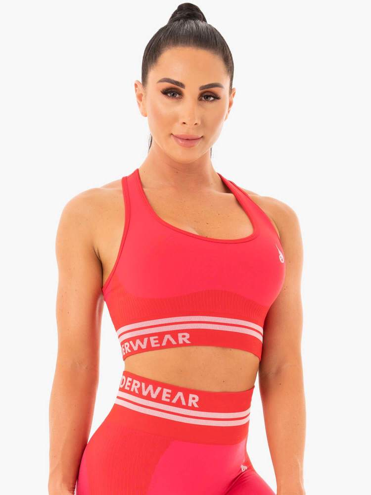 Ryderwear Freestyle Seamless Longline Sports Bra - Red