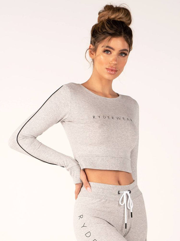 Ryderwear BSX Cropped Sweater - Grey Marle