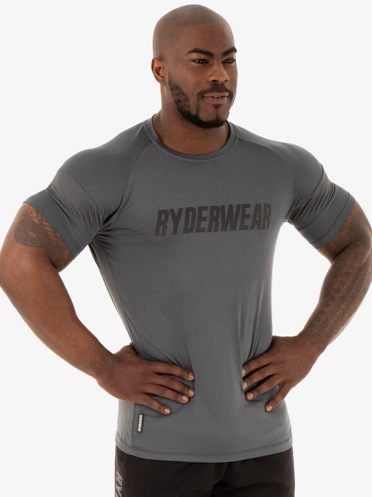 Ryderwear Flex Mesh T-Shirt - Charcoal