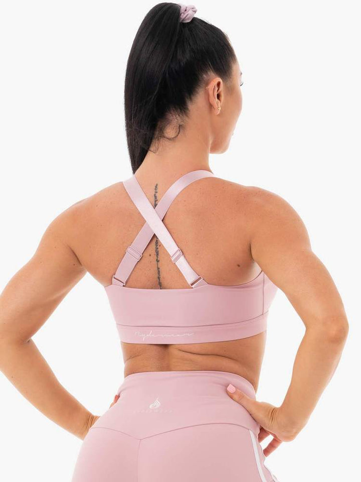 Ryderwear Collide Mesh Contour Sports Bra - Dusty Pink