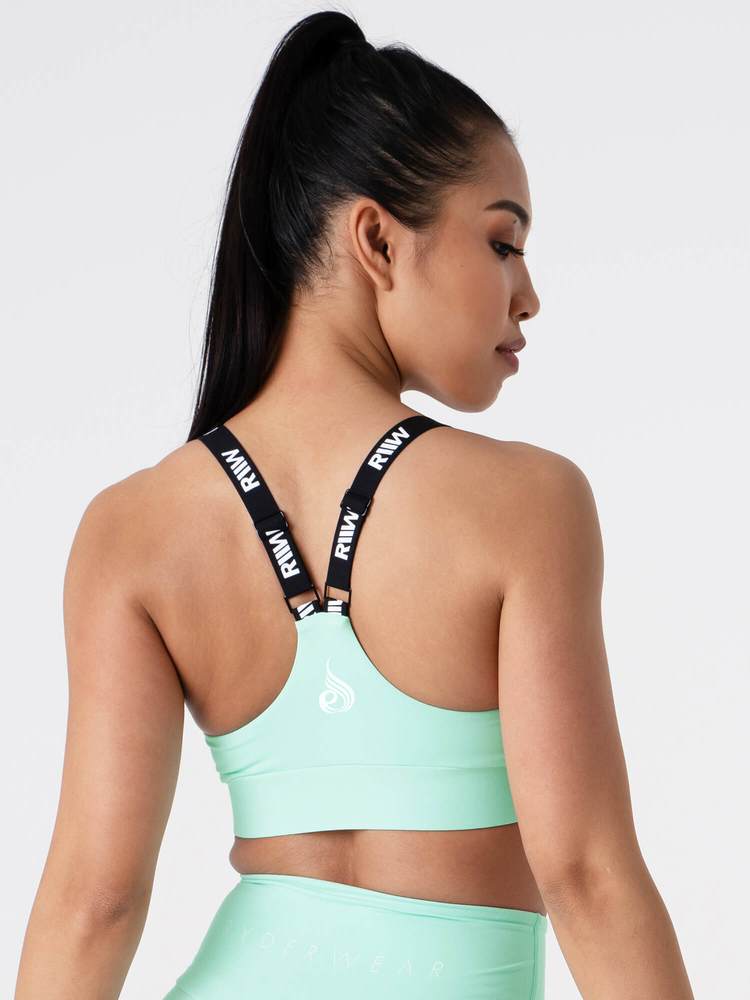 Ryderwear Pastels Scrunch Sports Bra - Mint