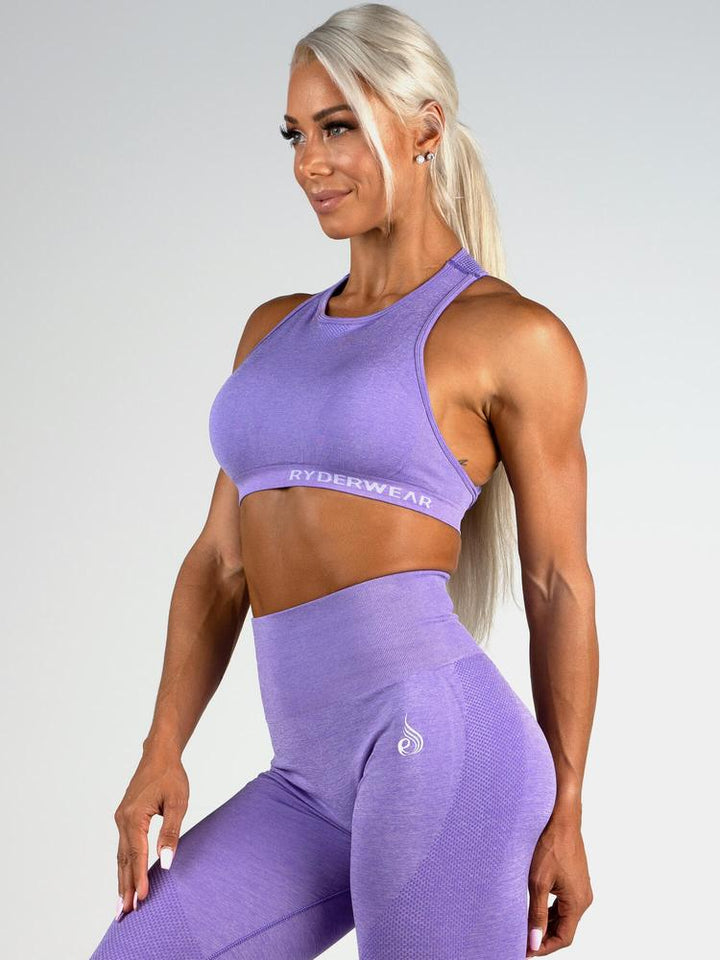 Ryderwear Seamless Sports Bra - Purple Marl