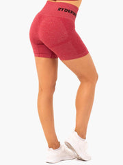 Ryderwear Seamless Staples Shorts - Cherry Red Marl