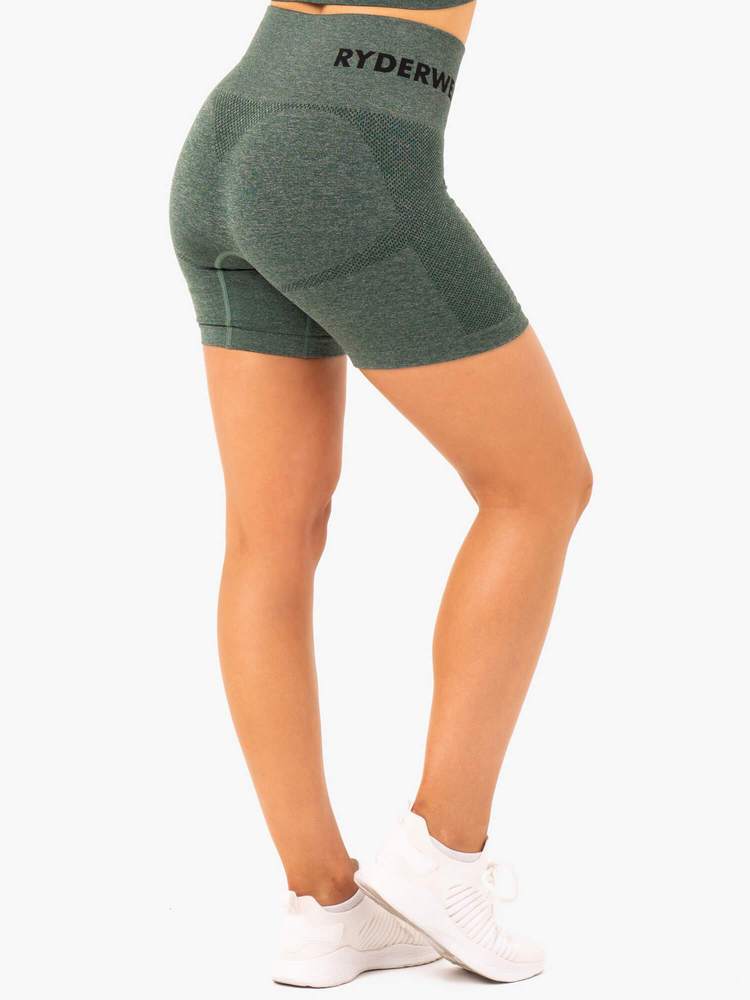 Ryderwear Seamless Staples Shorts - Forest Green Marl