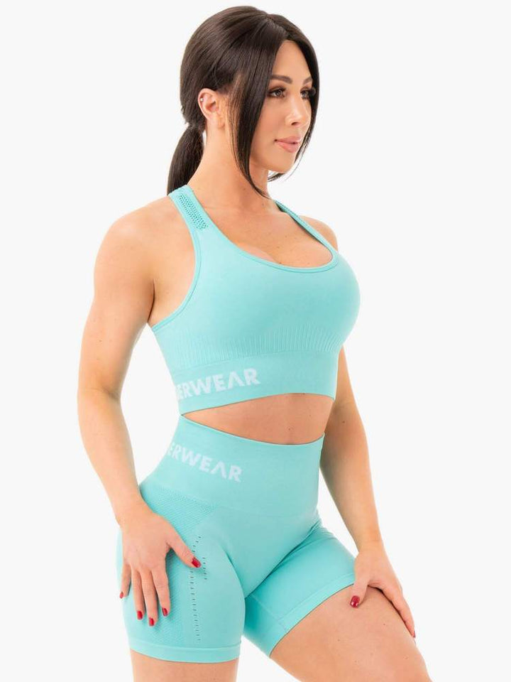 Ryderwear Seamless Staples Sports Bra - Aqua Marl