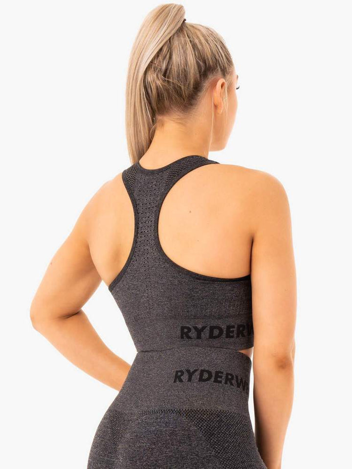 Ryderwear Seamless Staples Sports Bra - Charcoal Marl