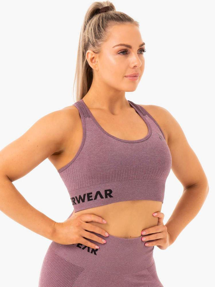 Ryderwear Seamless Staples Sports Bra - Purple Marl