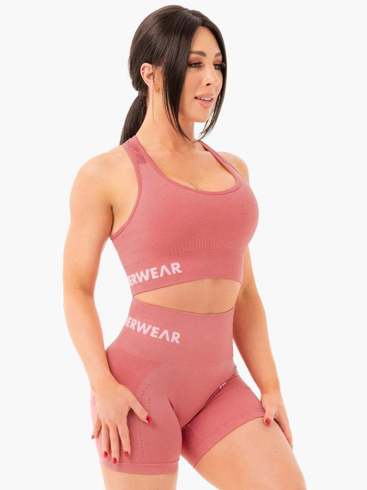 Ryderwear Seamless Staples Sports Bra - Rose Pink Marl