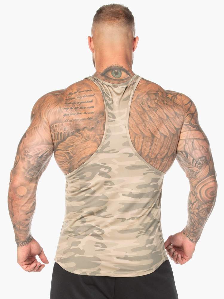 Ryderwear Camo Stringer T-Back - Tan Camo